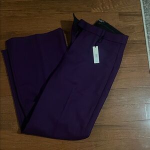 NWT banana republic high rise wide leg Deep Purple Pants size 6 trousers